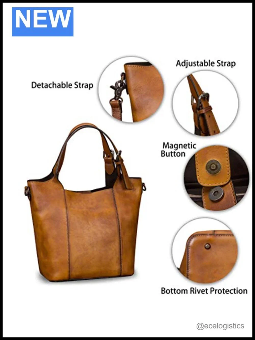 Genuine Leather Vintage Handmade Satchel Shoulder Bag Crossbody Tote